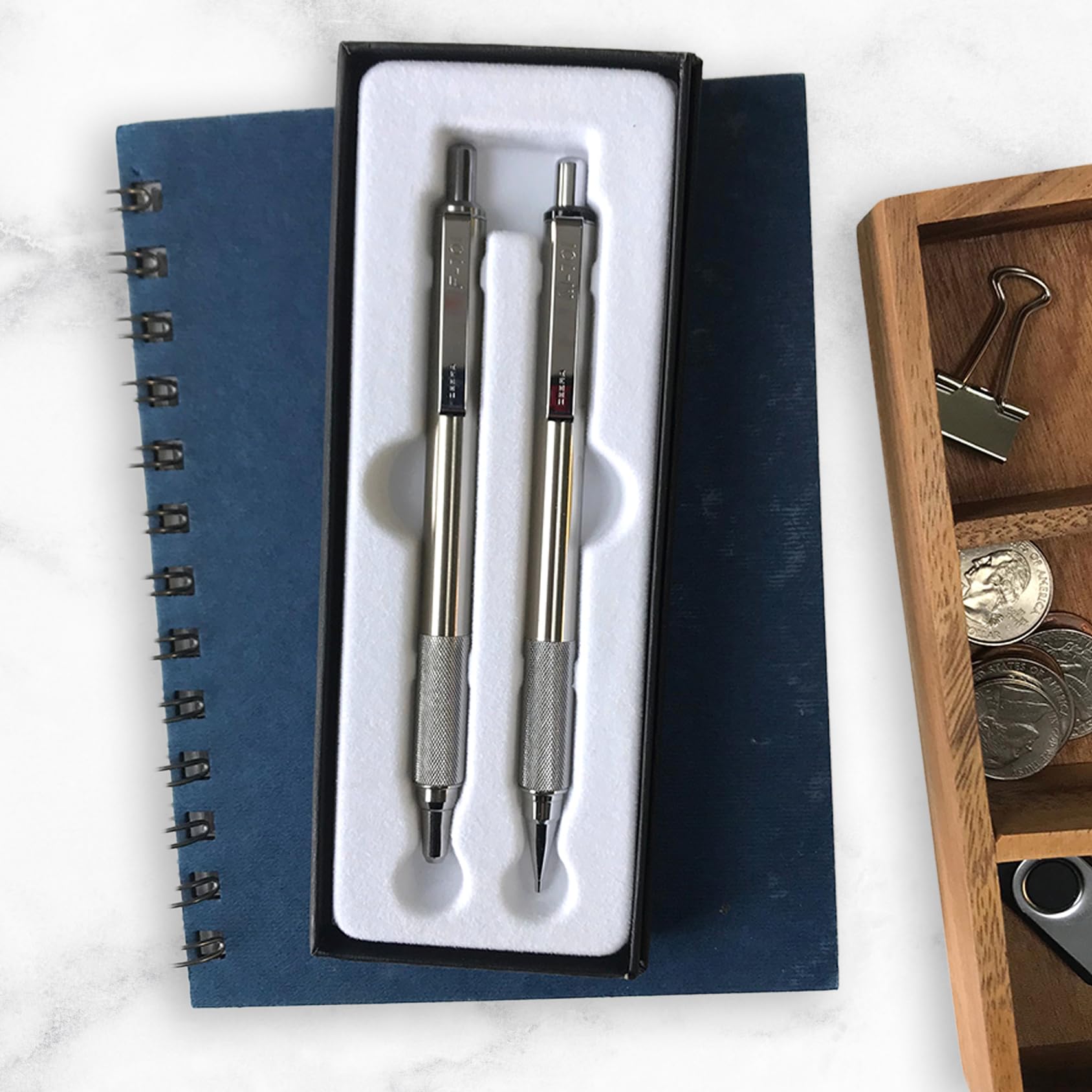 Amazon.co.jp: Zebra M/F 701 Stainless Steel Pen & Pencil Gift Set